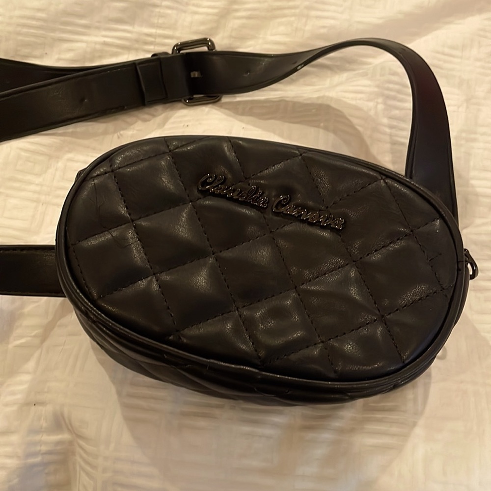 Claudia canova belt bag- black leather NWOT